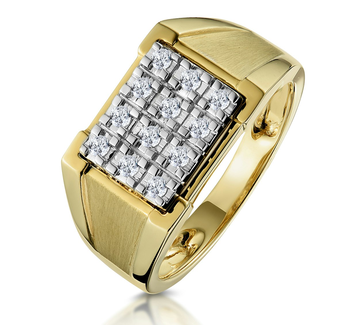 Diamond Ring (0.25 Ct) In 18Kt Yellow Gold (3.950 Gram) For Men | Mohan  Jewellery